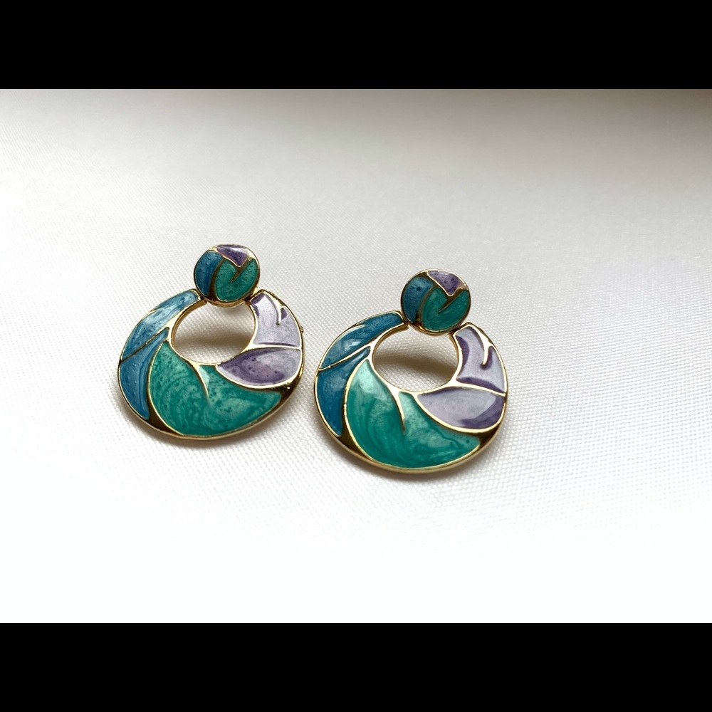80s vintage acrylic earrings